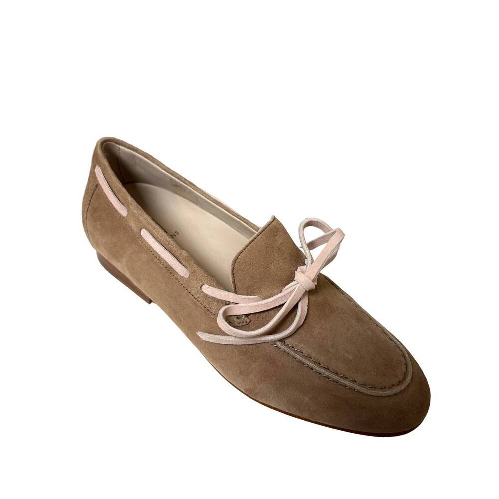 NEW SOFTWAVES women's saundra velour loafer in mousse/rose